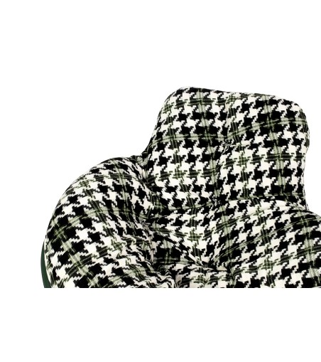 Fotel bujany FATTY zielona pepitka