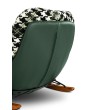 Fotel bujany FATTY zielona pepitka
