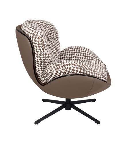 Fotel obrotowy HIPPO brązowa pepitka