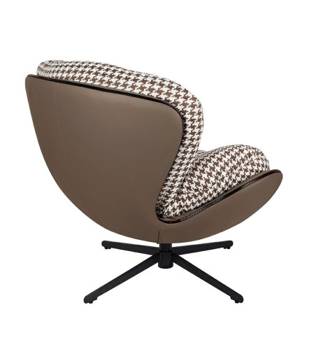 Fotel obrotowy HIPPO brązowa pepitka