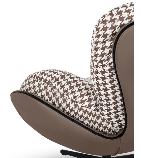 Fotel obrotowy HIPPO brązowa pepitka