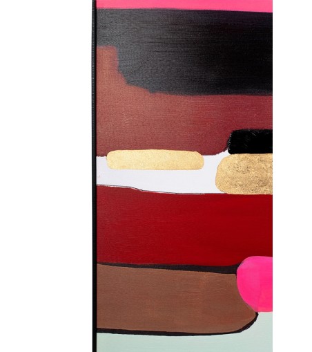 KARE obraz ABSTRACT SHAPES PINK  73x143 cm