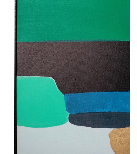 KARE obraz ABSTRACT SHAPES GREEN  73x143 cm