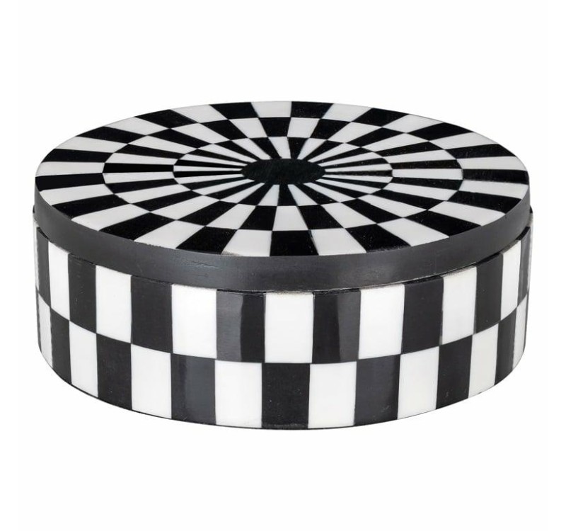 RICHMOND pojemnik dekoracyjny NORE biało-czarny