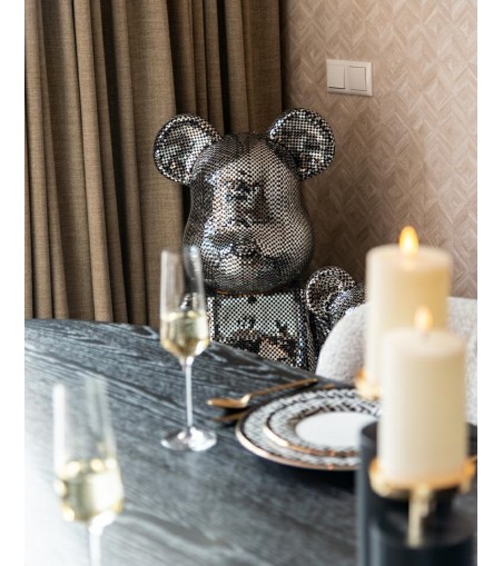 RICHMOND dekoracja BEAR L czarna