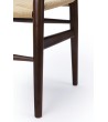 Krzesło WISHBONE ciemny brąz - drewno bukowe, naturalne włókno