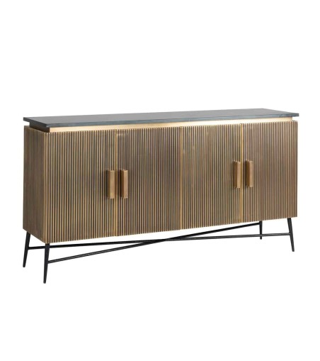 RICHMOND komoda IRONVILLE - marmur, metal, MDF, sklejka brzozowa