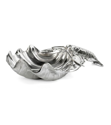 KARE chłodziarka na napoje / patera       LOBSTER srebrna