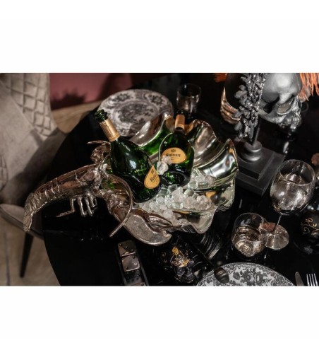 KARE chłodziarka na napoje / patera       LOBSTER srebrna