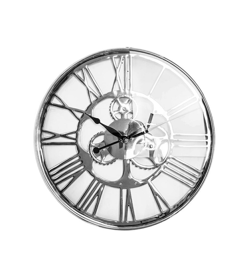 KARE zegar GEAR 60 srebrny