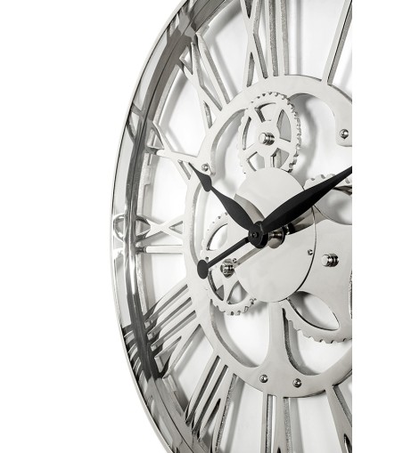 KARE zegar GEAR 60 srebrny