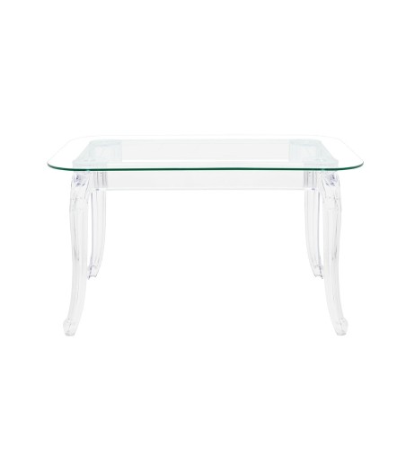 Stół KING 120 transparentny - poliwęglan, szkło hartowane