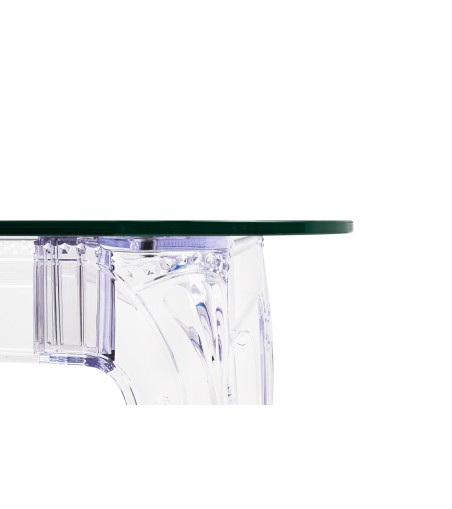 Stół KING 120 transparentny - poliwęglan, szkło hartowane