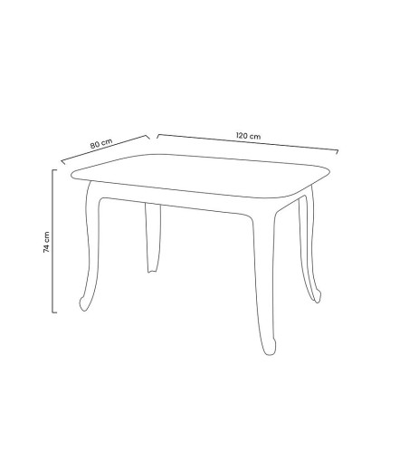 Stół KING 120 transparentny - poliwęglan, szkło hartowane