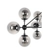 Lampa wisząca PLANETARIO 10 czarna - klosze dymione