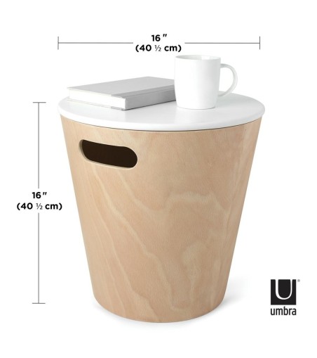 UMBRA stolik WOODROW biały - drewno