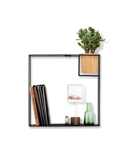 UMBRA półka CUBIST LARGE czarna - metal, drewno