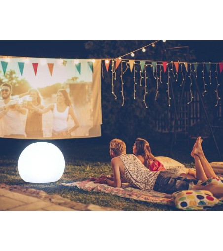 NEW GARDEN lampa ogrodowa BULY 40 SOLAR & BATTERY biała