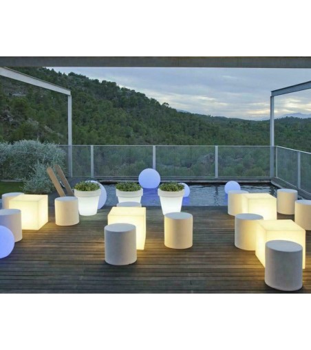 NEW GARDEN lampa ogrodowa CUBY 20 CABLE biały