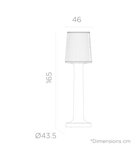 NEW GARDEN lampa ogrodowa CARMEN 165 BATTERY biała