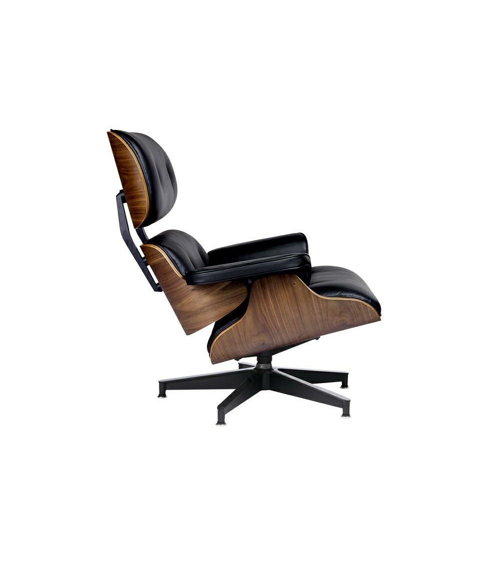 Fotel LOUNGE HM PREMIUM SZEROKI czarny - orzech