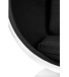 Fotel OVALIA biało-czarny - włókno szklane