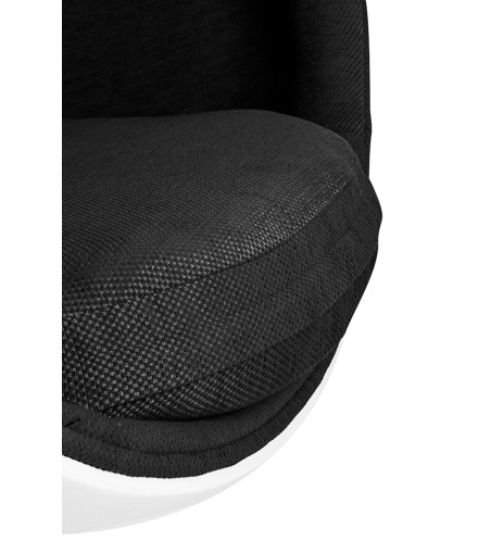 Fotel OVALIA biało-czarny - włókno szklane