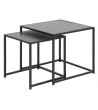 ACTONA zestaw stolików SEAFORD czarne - MDF, metal