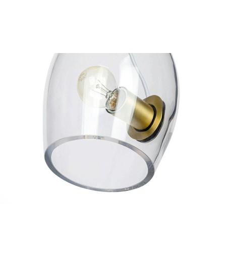 Lampa wisząca VICE mosiądz - metal, szkło