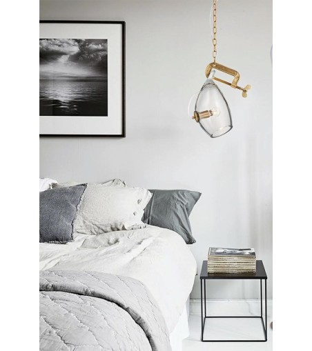 Lampa wisząca VICE mosiądz - metal, szkło