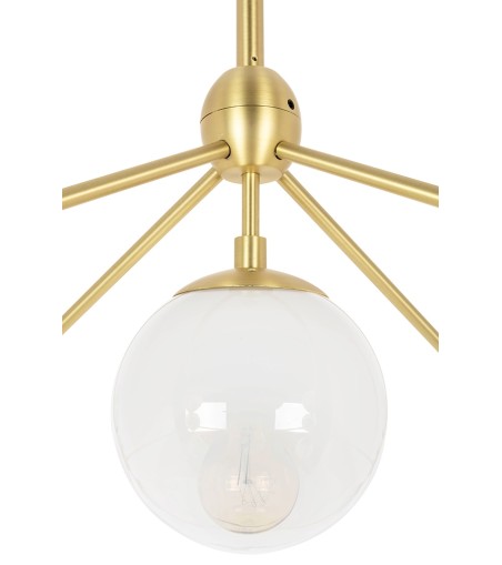 Lampa wisząca PLANETARIO 15 GOLD złota - klosze szronione