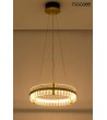 MOOSEE lampa wisząca SATURNUS 47 złota - LED, kryształ, stal szczotkowana