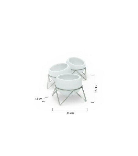 UMBRA doniczki POTSY - biały, srebrny