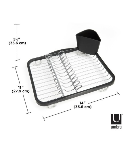 UMBRA ociekacz do naczyń SINKIN -czarny,nikiel