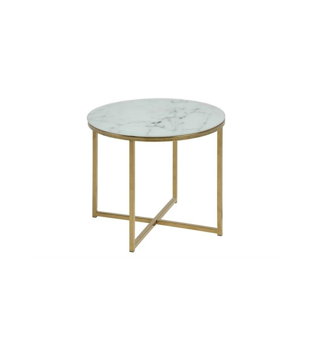 ACTONA stolik ALISMA 50 - szkło, złota podstawa