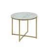 ACTONA stolik ALISMA 50 - szkło, złota podstawa