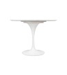 Stół TULIP MARBLE 100 CARRARA biały - blat okrągły marmurowy, metal
