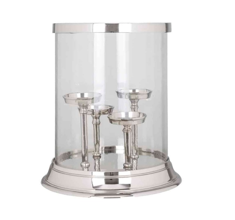 RICHMOND świecznik HURRICANE EVI 4 srebrny