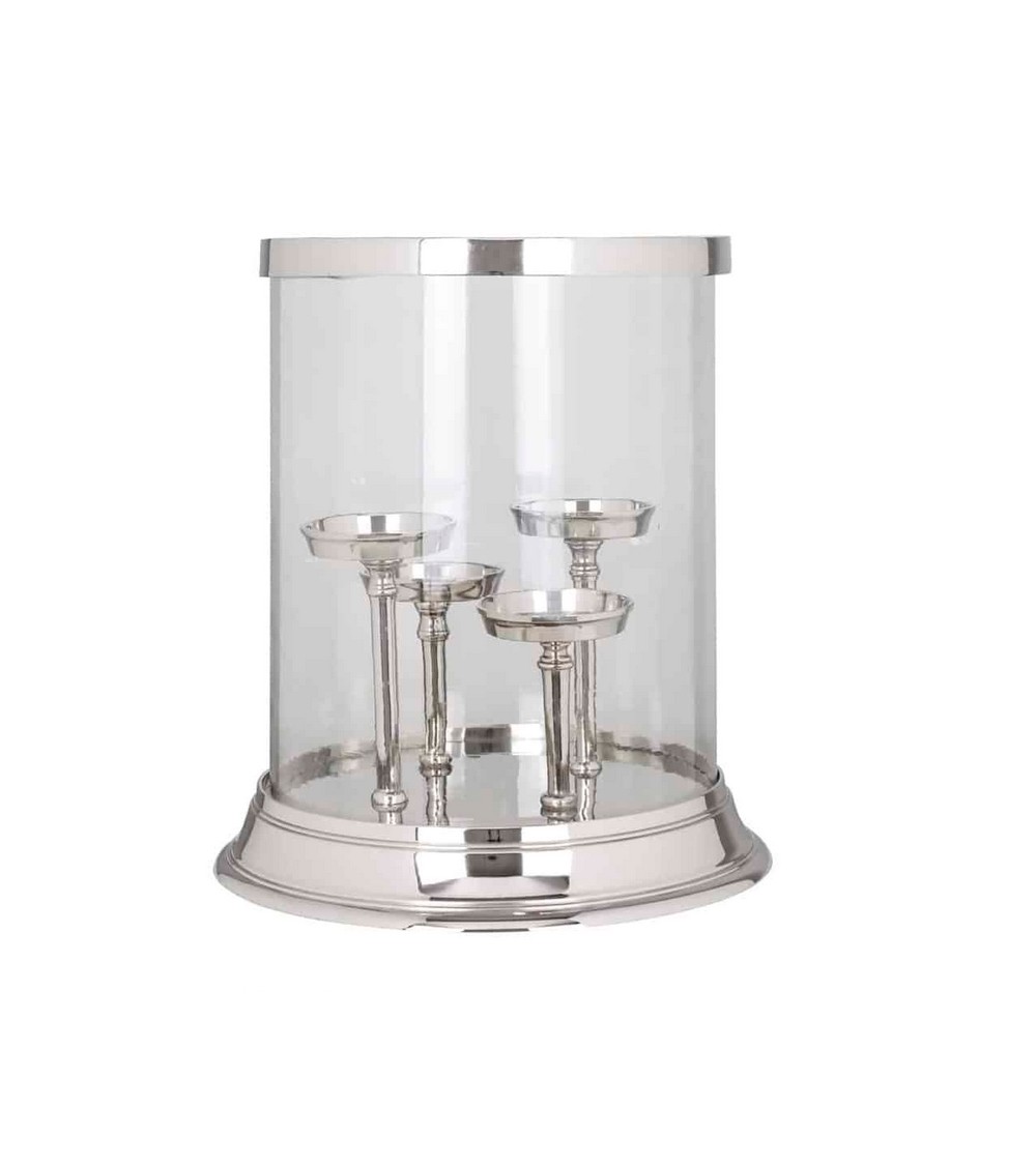 RICHMOND świecznik HURRICANE EVI 4 srebrny