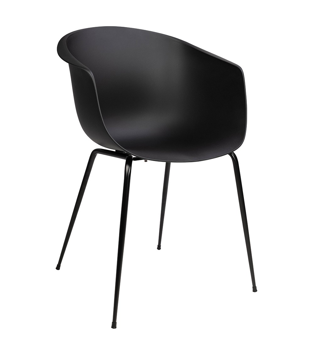 Krzesło RALF czarne - polipropylen, metal