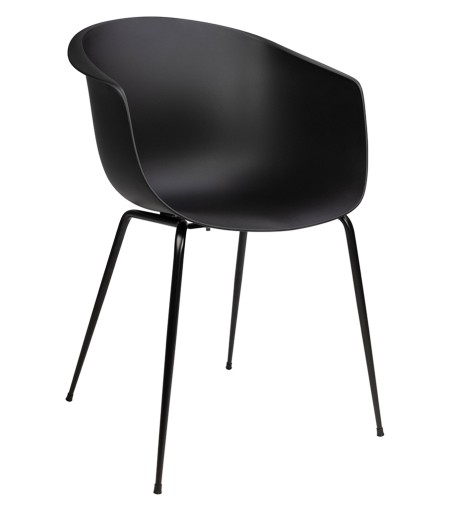 Krzesło RALF czarne - polipropylen, metal
