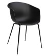 Krzesło RALF czarne - polipropylen, metal