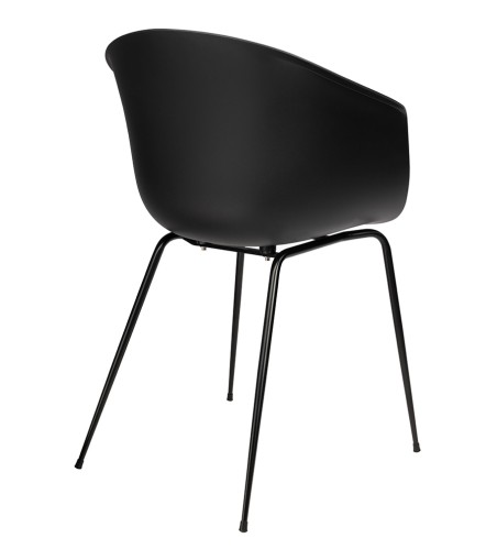 Krzesło RALF czarne - polipropylen, metal