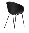 Krzesło RALF czarne - polipropylen, metal