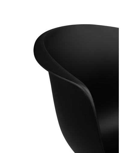 Krzesło RALF czarne - polipropylen, metal