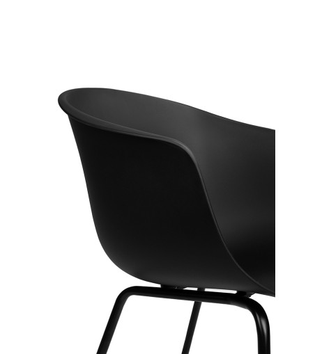 Krzesło RALF czarne - polipropylen, metal