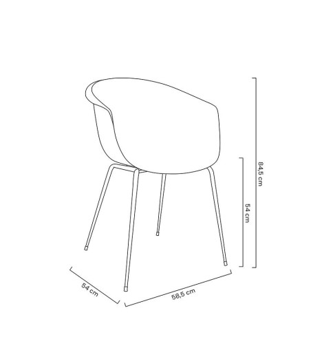 Krzesło RALF czarne - polipropylen, metal