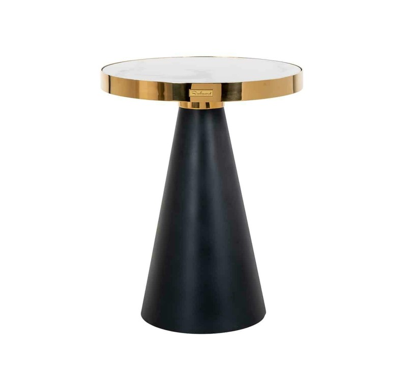 RICHMOND stolik ODIN 45 cm złoty - MDF, stal nierdzewna