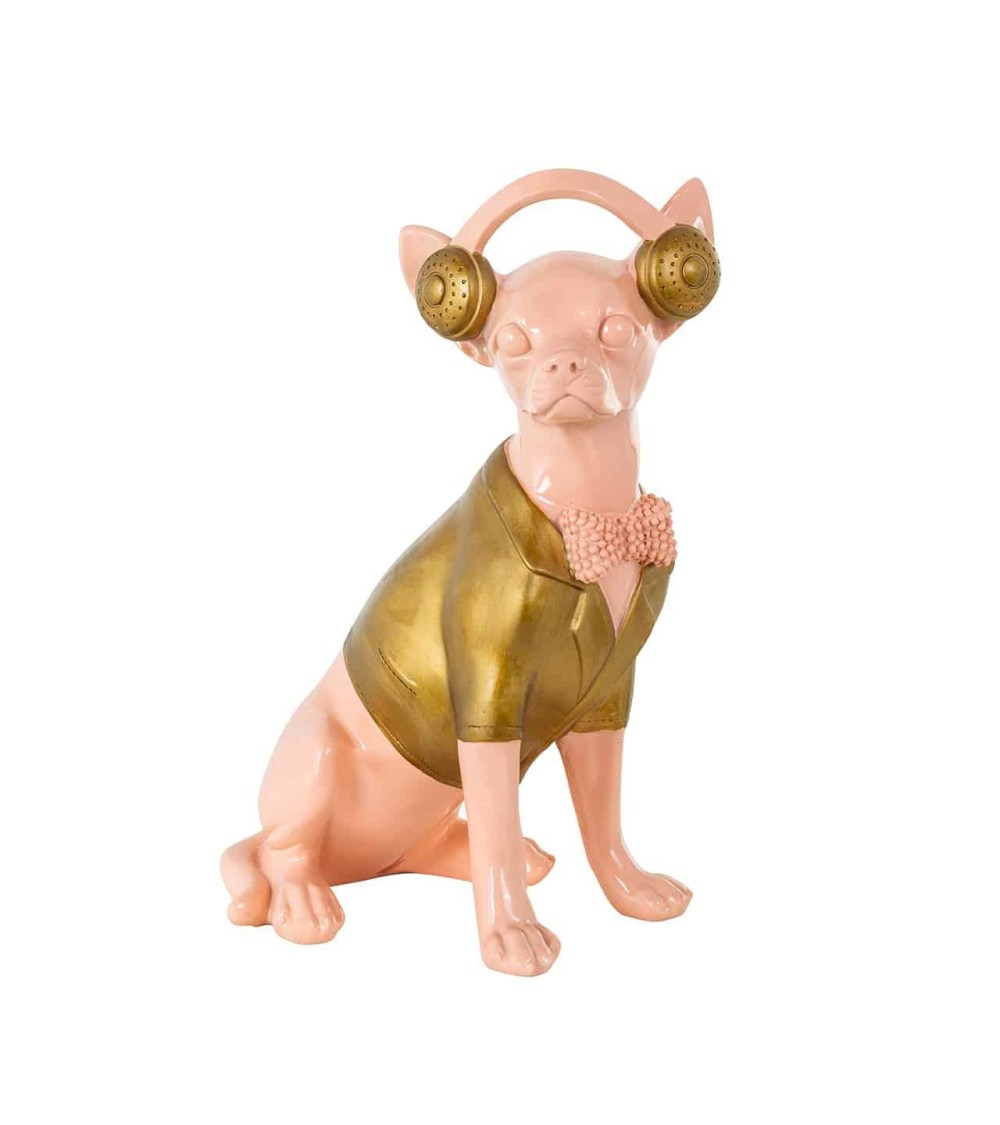 RICHMOND dekoracja DOG CHIHUAHUA  różowy