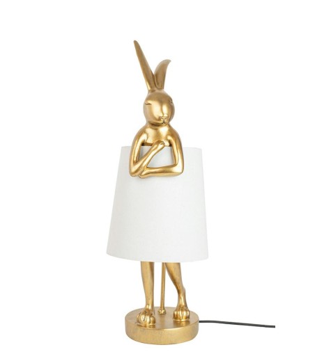 KARE lampa stołowa RABBIT 68 cm  złota / biała